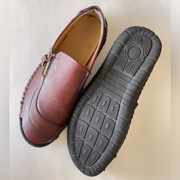 100% Caoutchouc Men's Leather Loafers Driving Shoes size 45EU 11US - Picture 5 of 7